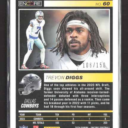 2025 Panini Encore Football Pinnacle Trevon Diggs #60 106/150