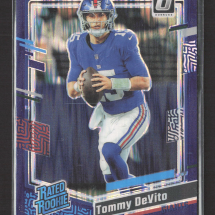 2023 Panini Donruss Optic Prizm Tommy DeVito #280 Purple