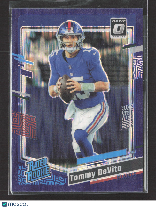 2023 Panini Donruss Optic Prizm Tommy DeVito #280 Purple