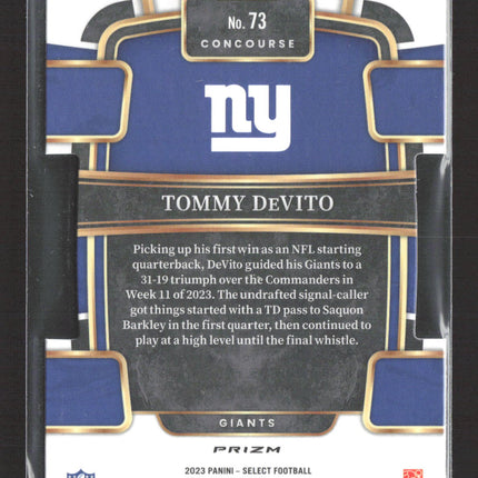 2024 Panini Select Concourse Tommy DeVito #73 RC
