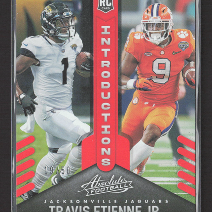 2021 Panini Absolute Football Introductions Travis Etienne #INT-12 Orange /50