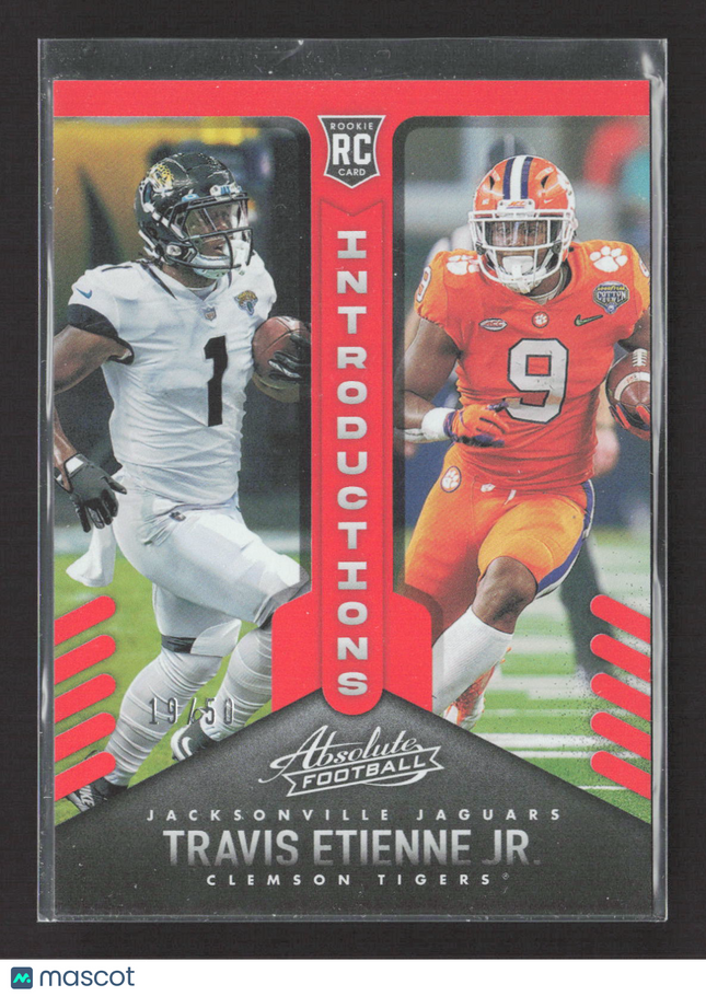 2021 Panini Absolute Football Introductions Travis Etienne #INT-12 Orange /50
