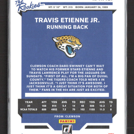 2021 Panini Donruss The Rookies Travis Etienne Jr. #TR-TET Hyper