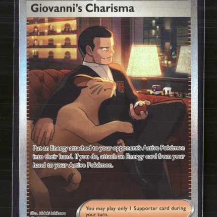 Pokemon 2023 Scarlet & Violet 151 Giovanni's Charisma SAR #204/165