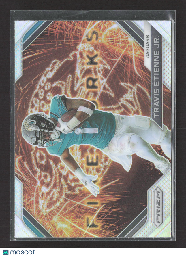 2023 Panini Prizm Fireworks Travis Etienne Jr. #F-18 Silver