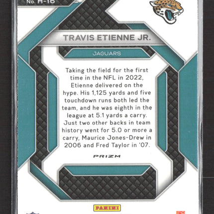 2023 Panini Prizm Emergent Travis Etienne Jr. #H-16 Green