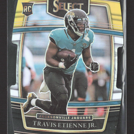 2022 Panini Select Concourse Prizm Travis Etienne Jr. #54 RC Yellow Black