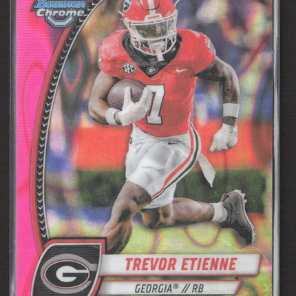2024 Bowman Chrome University Trevor Etienne #177 Pink Refractor