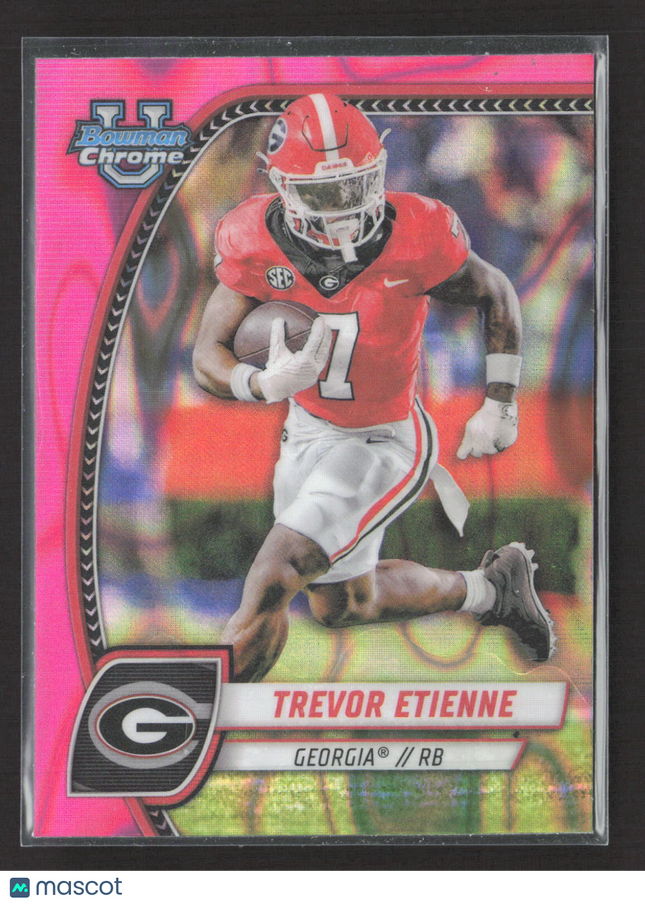 2024 Bowman Chrome University Trevor Etienne #177 Pink Refractor