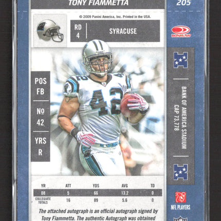 2009 Playoff Contenders Rookie Ticket Tony Fiammetta #205 Auto