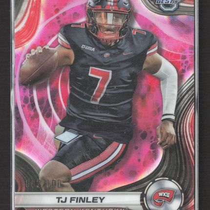 2024 Bowman University Best TJ Finley #63 Pink 082/100