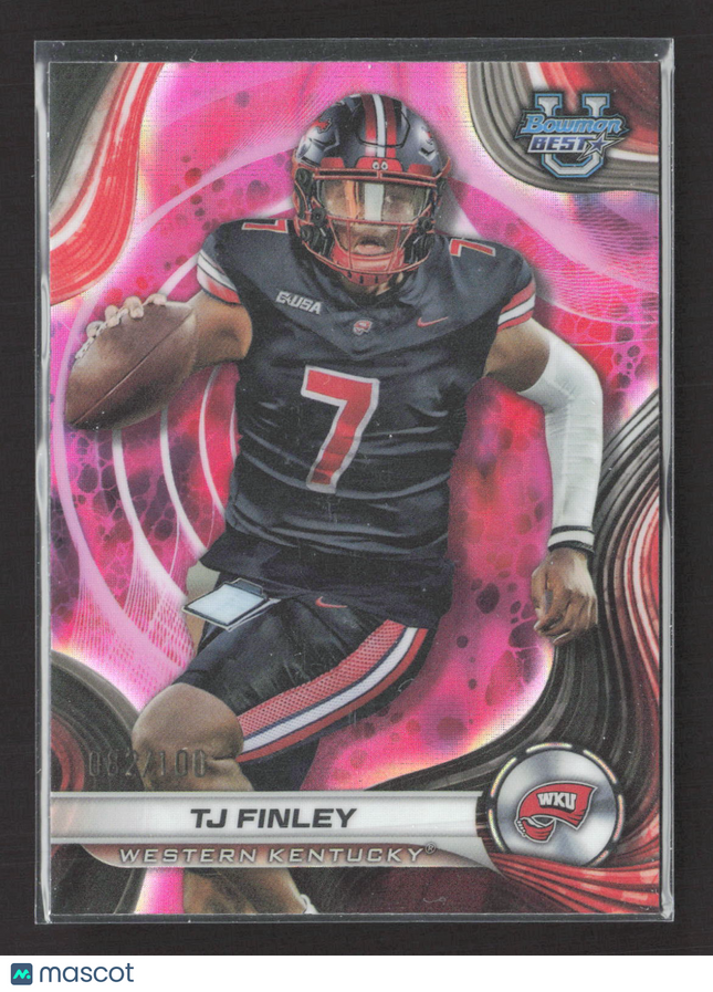 2024 Bowman University Best TJ Finley #63 Pink 082/100