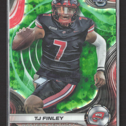2024 Bowman's Best University TJ Finley #63 Green Refractor 33/35
