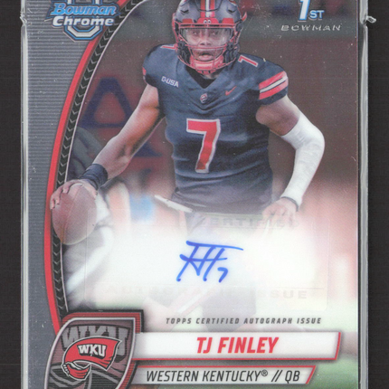 2024 Topps Bowman University Chrome Football TJ Finley #PA-TFI Auto