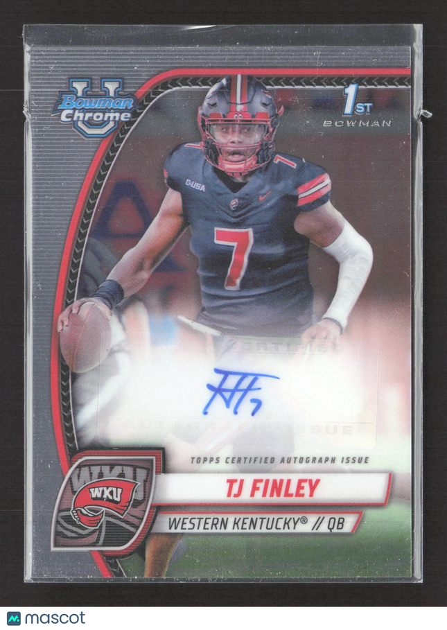 2024 Topps Bowman University Chrome Football TJ Finley #PA-TFI Auto