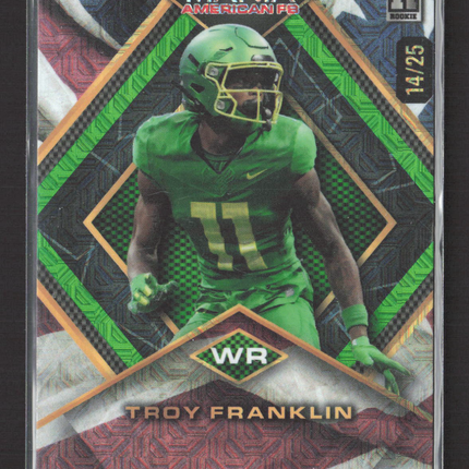 2024 Wild Card Auto Mania American FB Troy Franklin #AMADP-TF 14/25