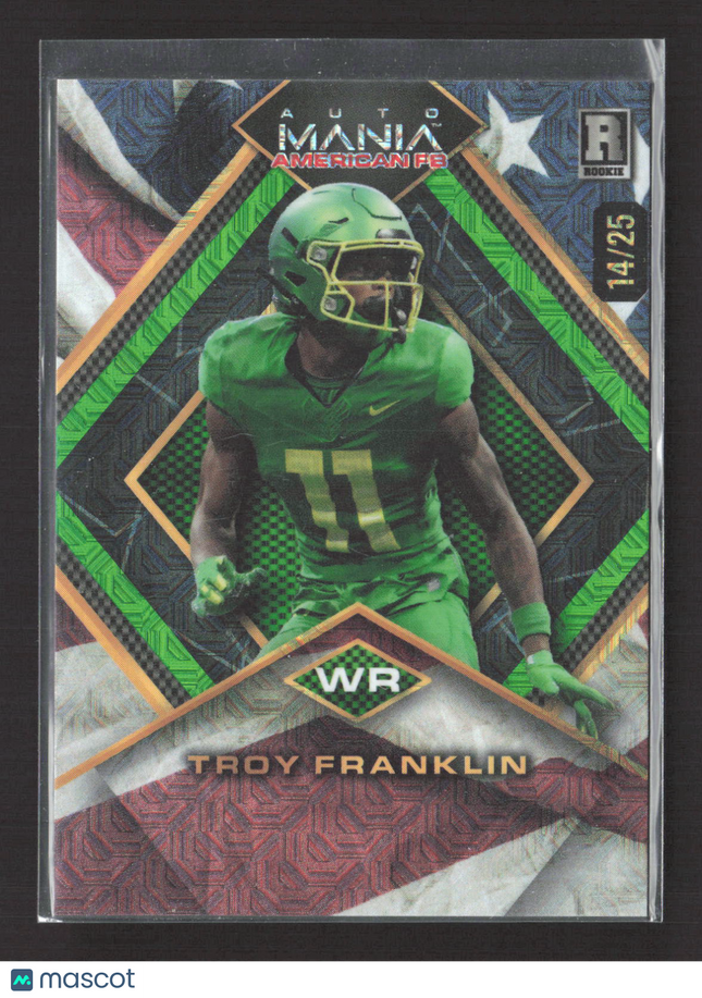 2024 Wild Card Auto Mania American FB Troy Franklin #AMADP-TF 14/25