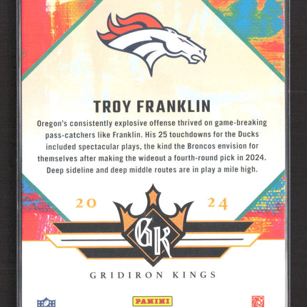 2024 Panini Donruss Gridiron Kings Troy Franklin #18