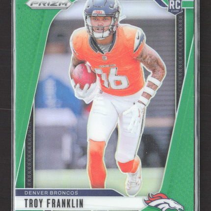 2024 Panini Prizm Troy Franklin #393 Green RC