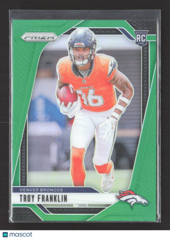 2024 Panini Prizm Troy Franklin #393 Green RC