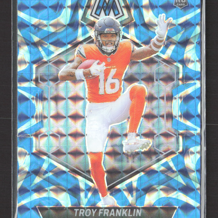 2024 Panini Prizm Mosaic Troy Franklin #378 Blue RC