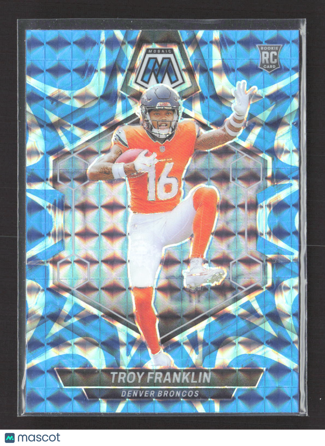 2024 Panini Prizm Mosaic Troy Franklin #378 Blue RC
