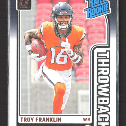2024 Panini Donruss Rated Rookie Throwback Troy Franklin #20