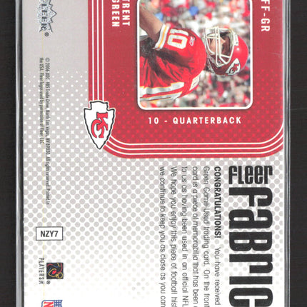2006 Fleer Fabrics Trent Green #FF-GR Game-Used Jersey Patch