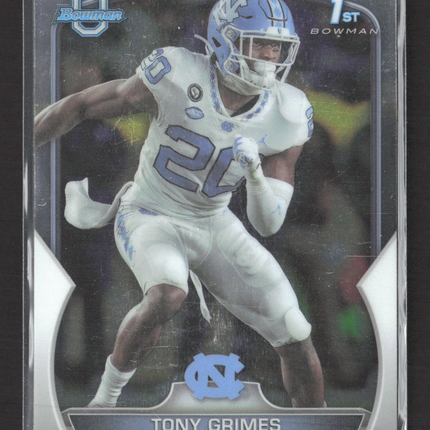 2022 Bowman University Tony Grimes #75 1st Bowman