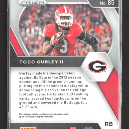 2021 Panini Prizm Draft Picks Todd Gurley II #85 Gold Ice