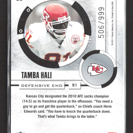 2011 Donruss Elite Hit List Tamba Hali #23 506/999