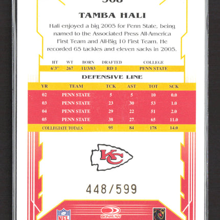2006 Score Select Tamba Hali #368 Holographic 448/599