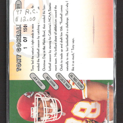 1997 Donruss Press Proof Tony Gonzalez #211