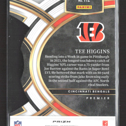 2024 Panini Select Premier Level Tee Higgins #112 Black Red Die Cut