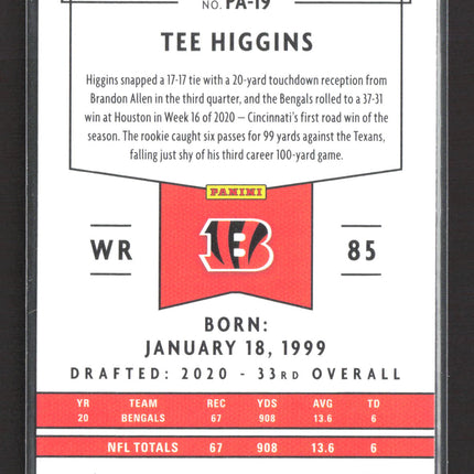 2021 Panini Chronicles Panini Football Tee Higgins #PA-19 RC