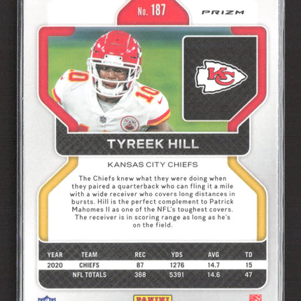 2021 Panini Prizm Tyreek Hill #187 Silver