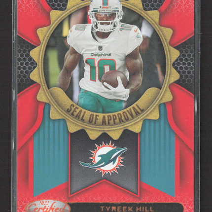 2022 Panini Certified Seal of Approval Tyreek Hill #SA-7 Red 040/149