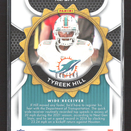 2022 Panini Certified Seal of Approval Tyreek Hill #SA-7 Red 040/149