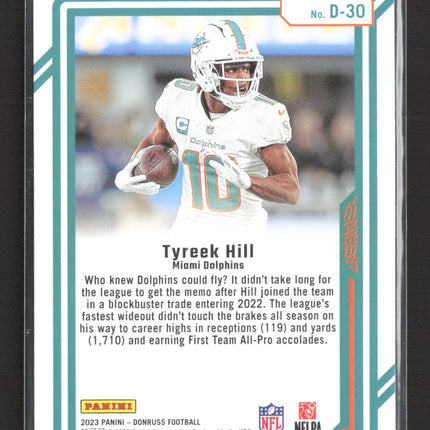 2023 Panini Donruss Dominators Tyreek Hill #D-30 Holo