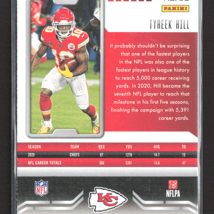 2021 Panini Playbook Tyreek Hill #50 Red Sparkle