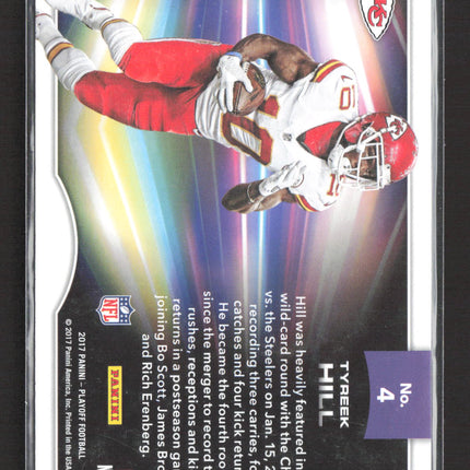 2017 Panini Playoff Momentum Tyreek Hill #4 Kickoff 080/199