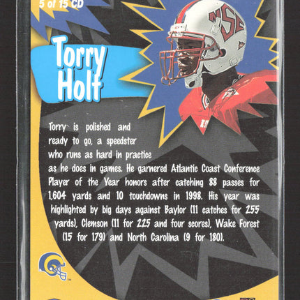 1999 Fleer Ultra Caught in the Draft Torry Holt #5 CD