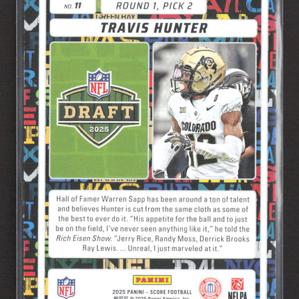 2025 Panini Score Football Travis Hunter #11 RC
