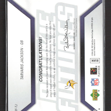 2006 Upper Deck Rookie Futures Tarvaris Jackson #RF-TJ RC Memorabilia Jersey