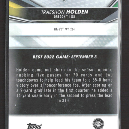 2022 Topps Bowman University Traeshon Holden #26