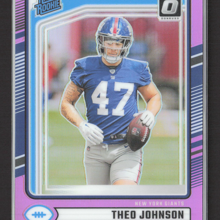 2024 Panini Donruss Optic Theo Johnson #357 pink