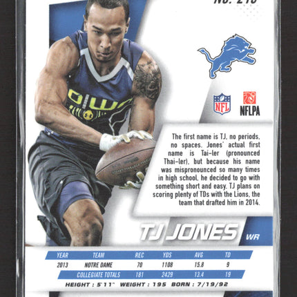 2014 Panini Prizm TJ Jones #213 RC silver