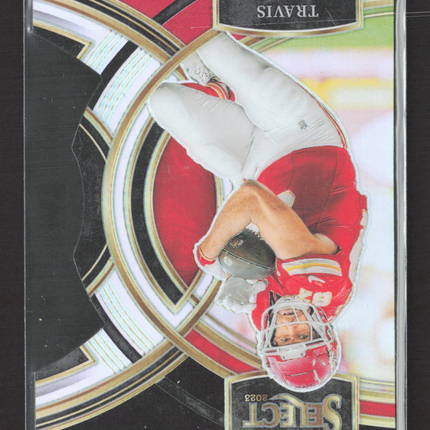 2024 Panini Select Prizm Premier Travis Kelce #150 black red die cut