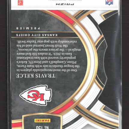 2024 Panini Select Prizm Premier Travis Kelce #150 black red die cut