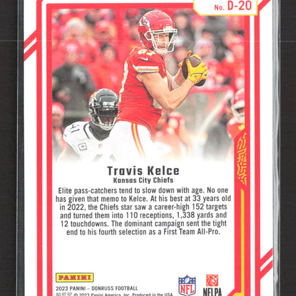 2023 Panini Donruss Dominators Travis Kelce #D-20 Checkerboard
